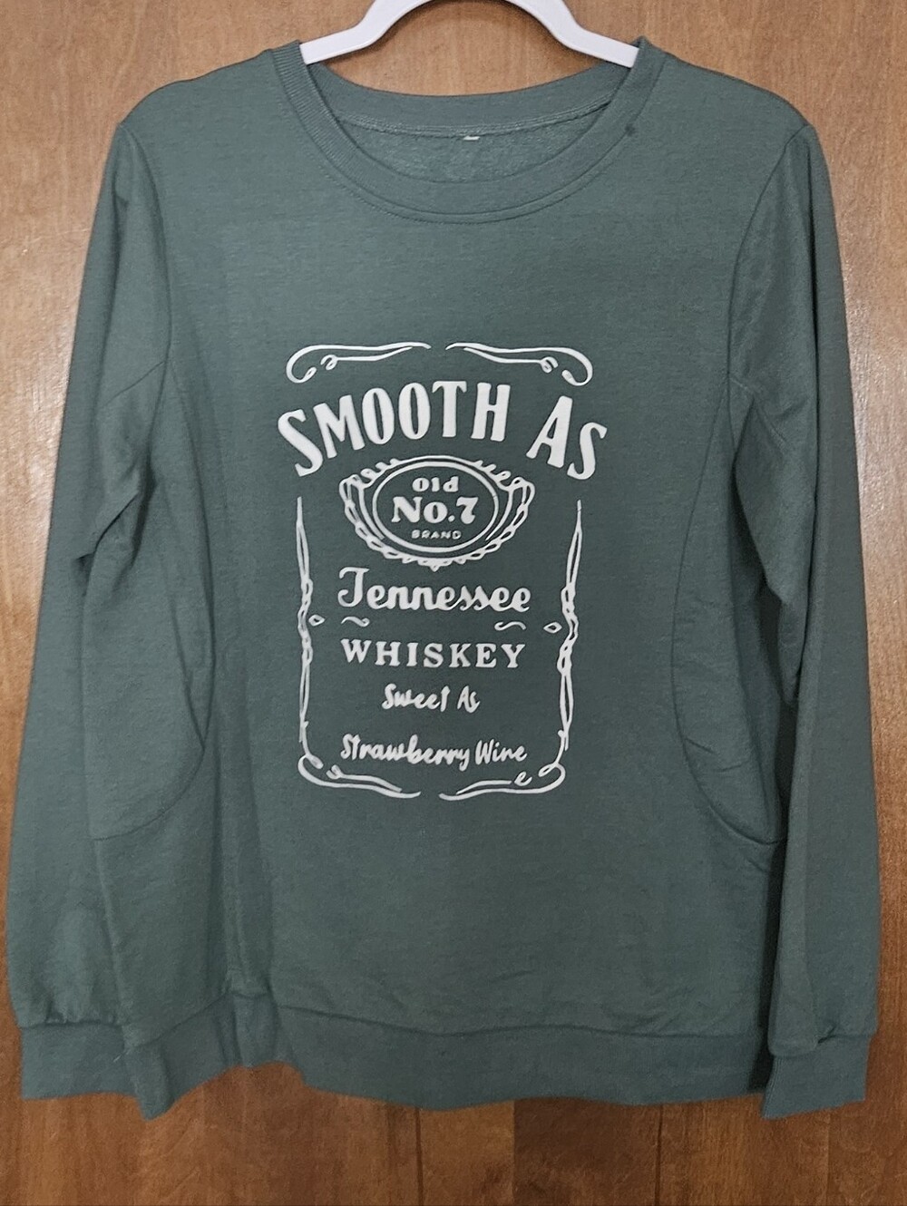 Women's Green Graphic Crewneck Sweatshirt - Unbranded